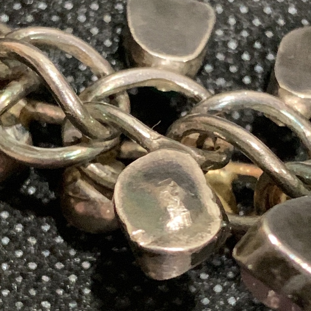 Unique vintage sterling silver and gem bracelet - Picture 5 of 16